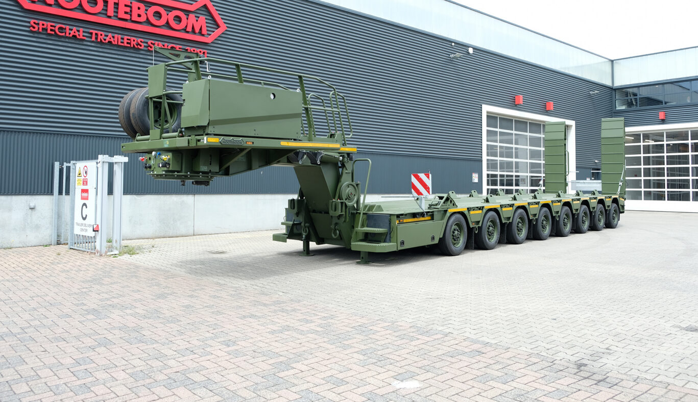 8-axle defence trailer at EUROSATORY main